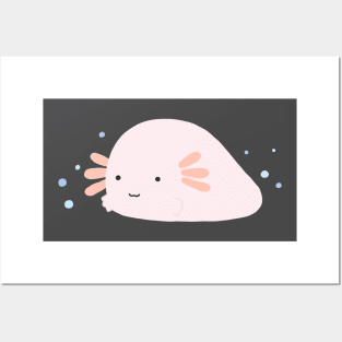 Kawaii Axolotl Mochi Anime Manga Animal Japanese Posters and Art